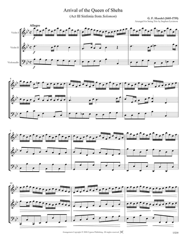 Arrival of the Queen of Sheba (arr. Stephen Levintow)