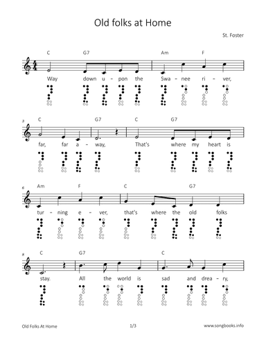 Old folks at home (arr. songbooks.info)