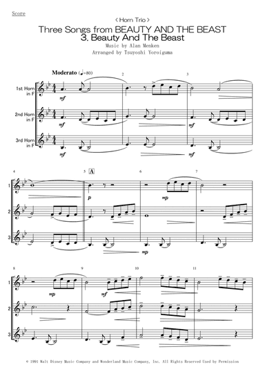 Beauty And The Beast (arr. Tsuyoshi Yoroiguma)