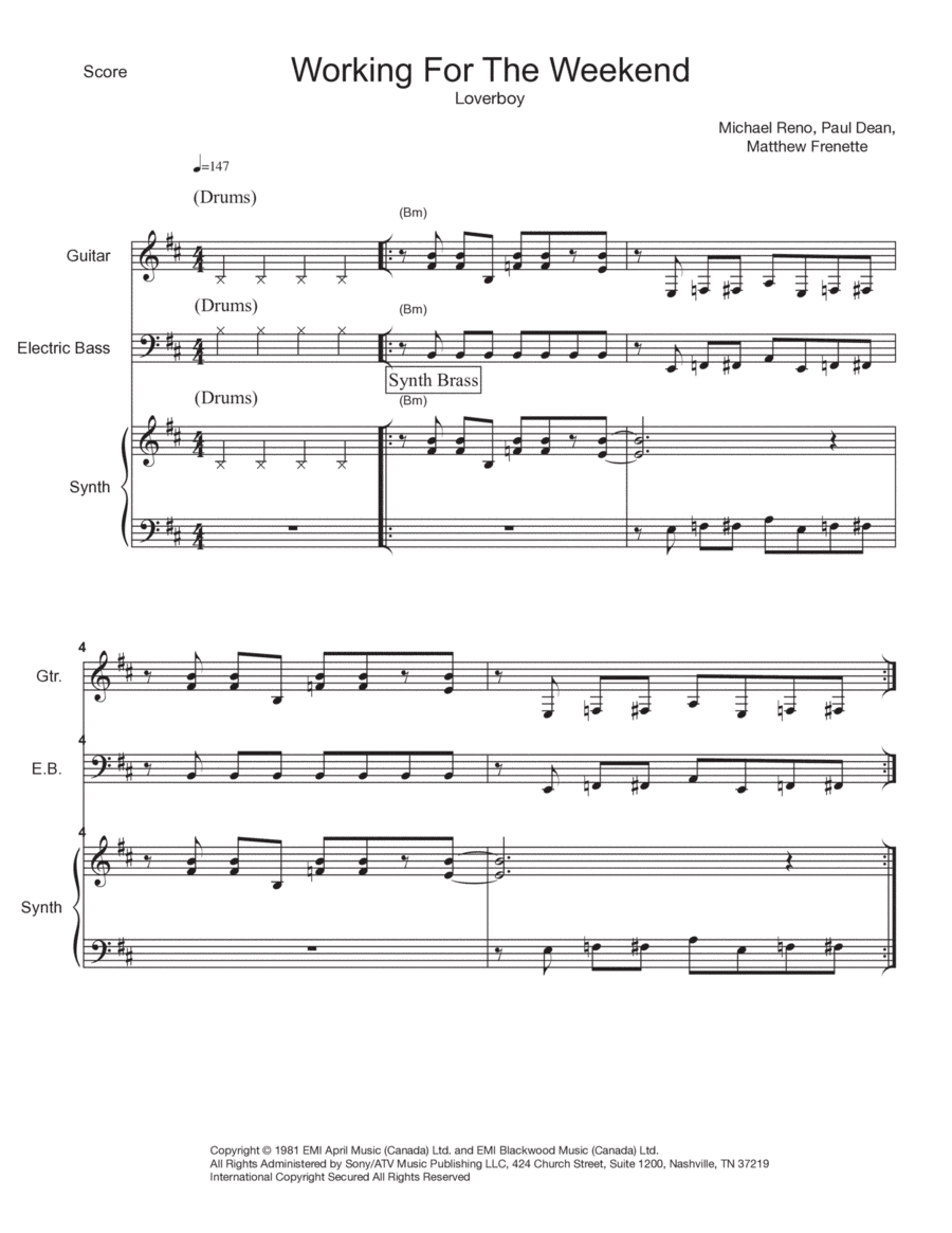 Working For The Weekend (arr. Mark McCarron)