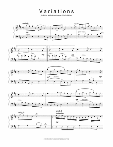 Variations on an Original Theme from Sonatinas and Other Pieces from the Viennese Sketchbook for pia