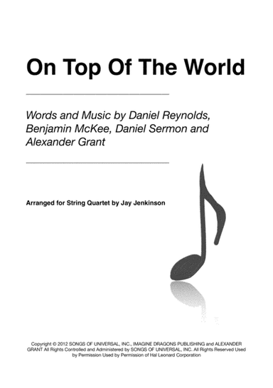On Top Of The World (arr. Jay Jenkinson)