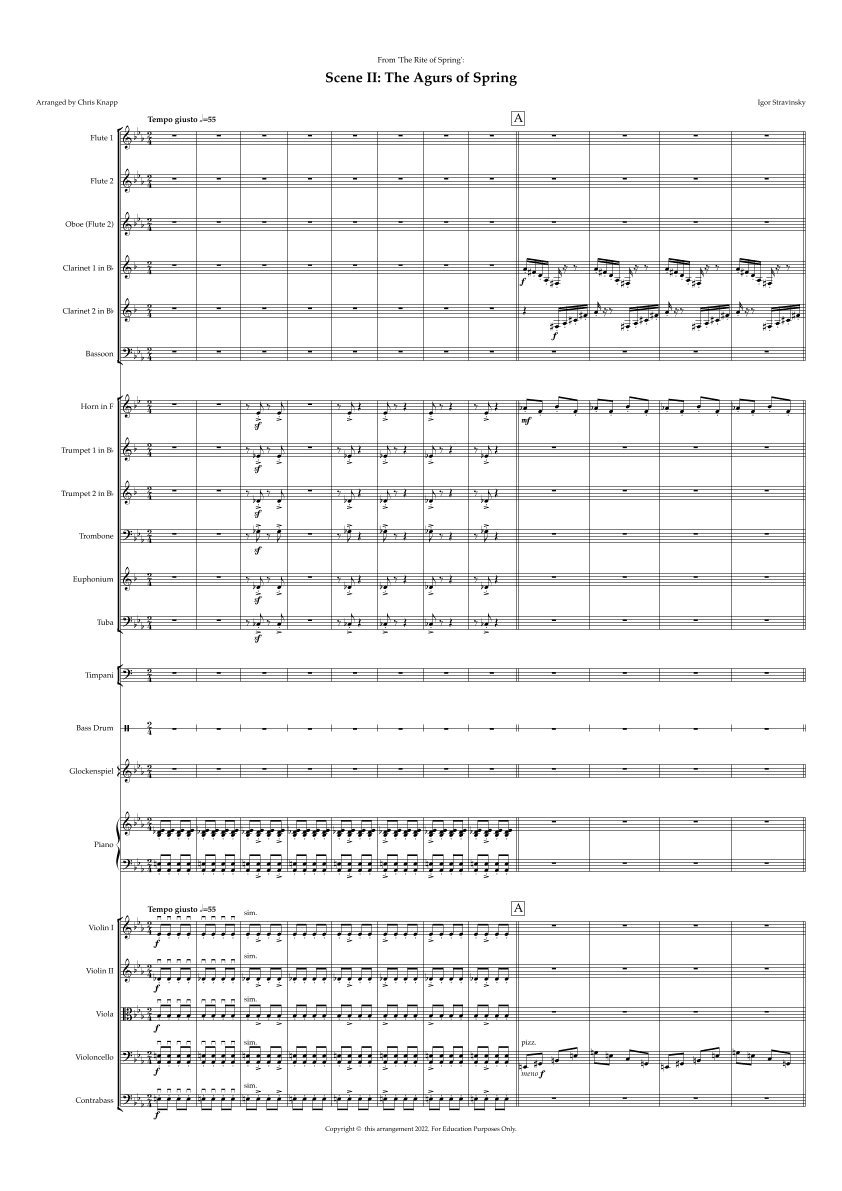 The Rite of Spring: Scene 2 'The Agurs of Spring' (arr. Chris Knapp)