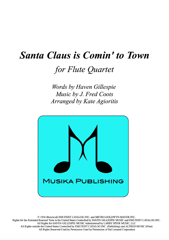 Santa Claus Is Comin' To Town (arr. Kate Agioritis)