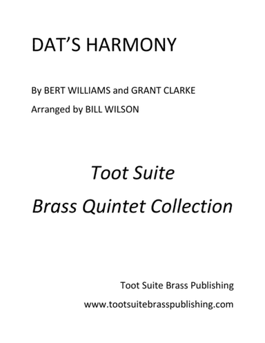 Dat's Harmony (arr. Bill Wilson)