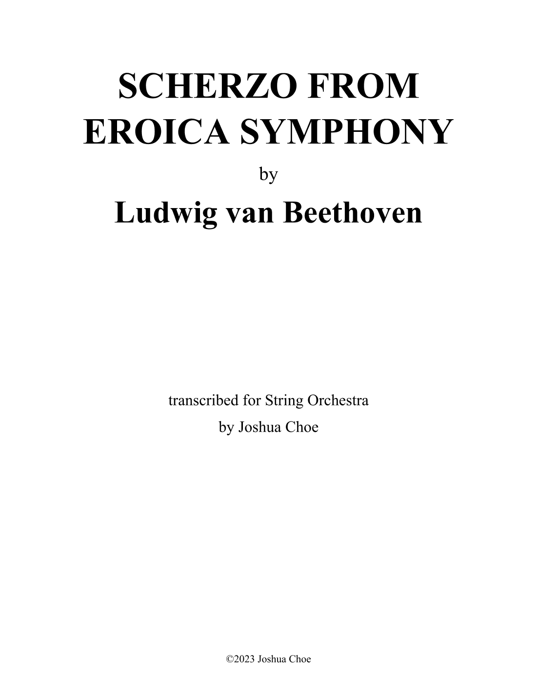 Scherzo from Eroica Symphony (arr. JMJ Arrangements)