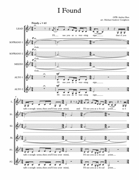 I Found (arr. Michael Andrew Creighton)