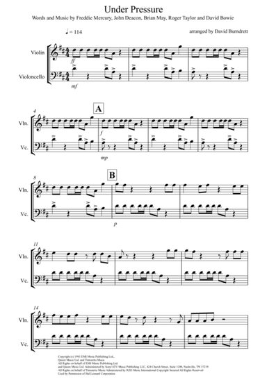 Under Pressure (arr. David Burndrett)