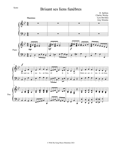 Brisant ses liens funèbres (Christ the Lord is Risen Today) French (arr. Amy Morales)