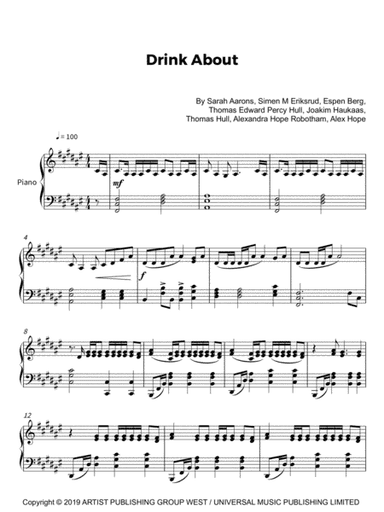 Drink About (arr. soundnotation)