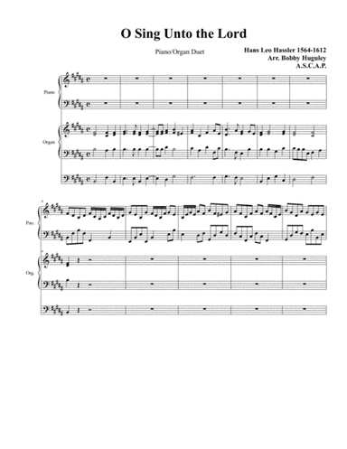 O Sing Unto the Lord - Hassler (arr. Bobby Huguley)