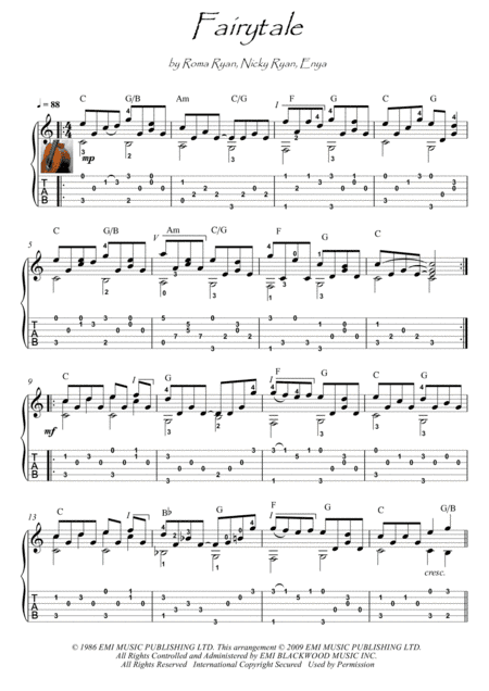 Fairytale (arr. PianoSheetNow)