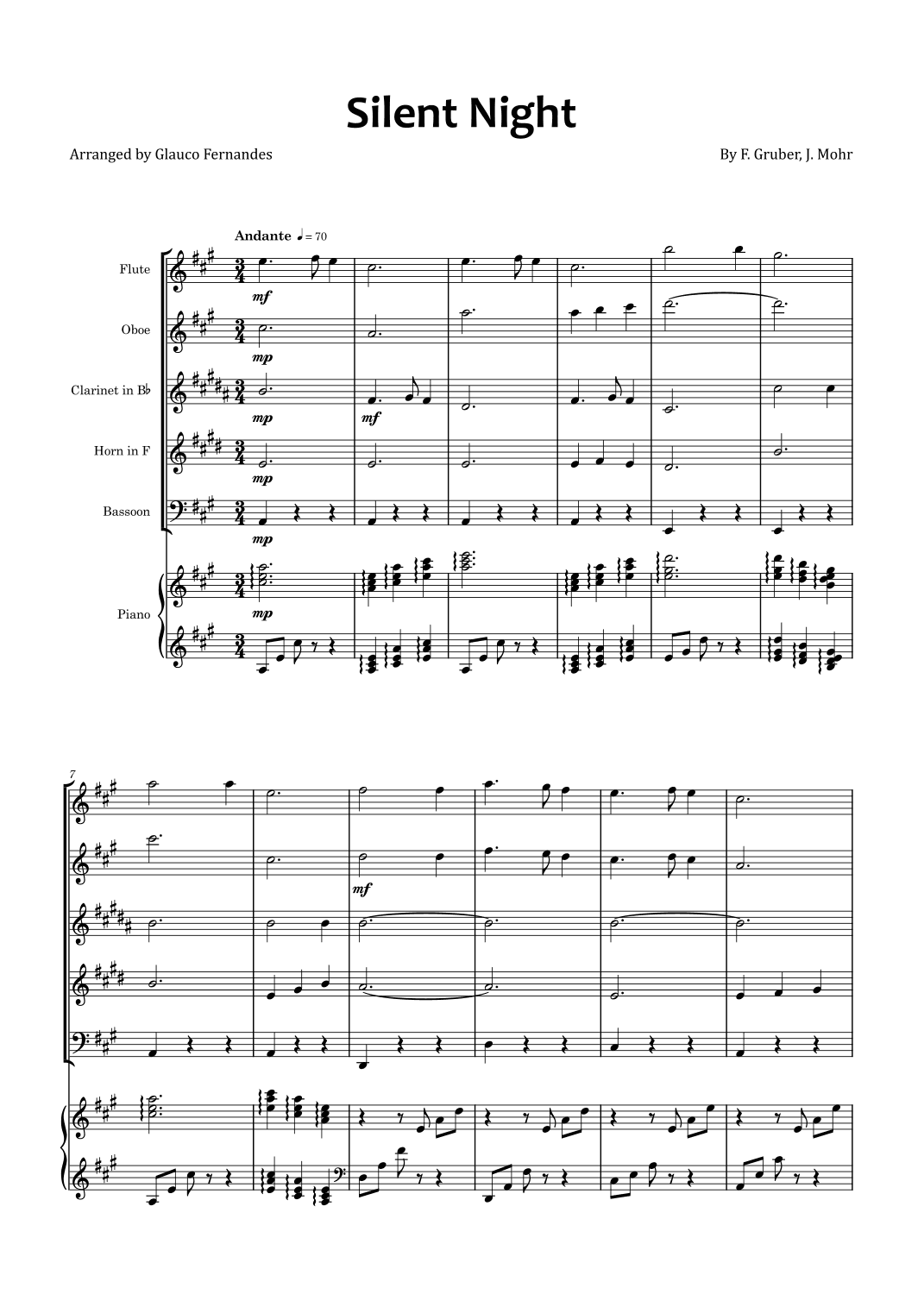 Silent Night (arr. Glauco Fernandes)