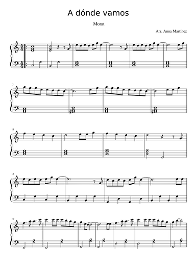 A Donde Vamos (arr. Anna Martínez Massó)