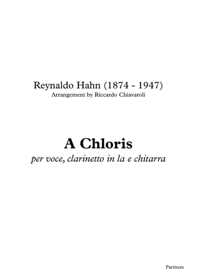 A Chloris (arr. Riccardo Chiavaroli)