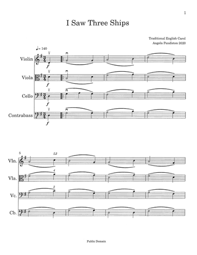 I Saw Three Ships (arr. Angela R Pendleton)