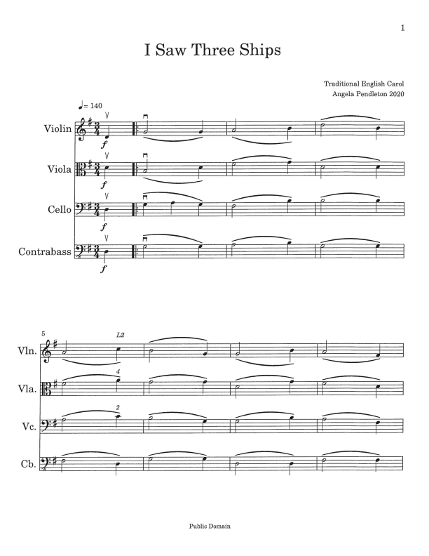 I Saw Three Ships (arr. Angela R Pendleton)