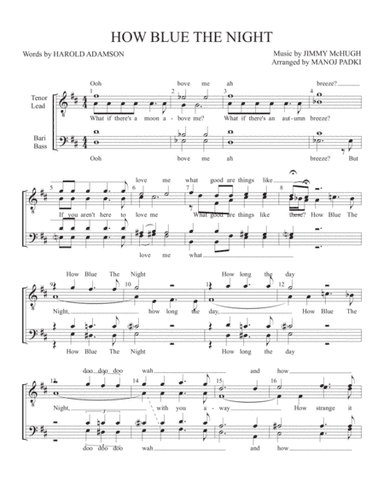 How Blue The Night (arr. Manoj Padki)