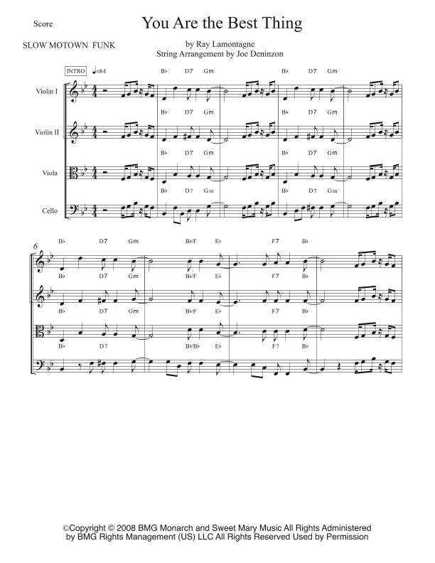 You Are The Best Thing (arr. Joe Deninzon)