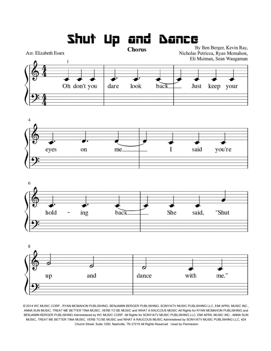 Shut Up And Dance (arr. Elizabeth Essex)