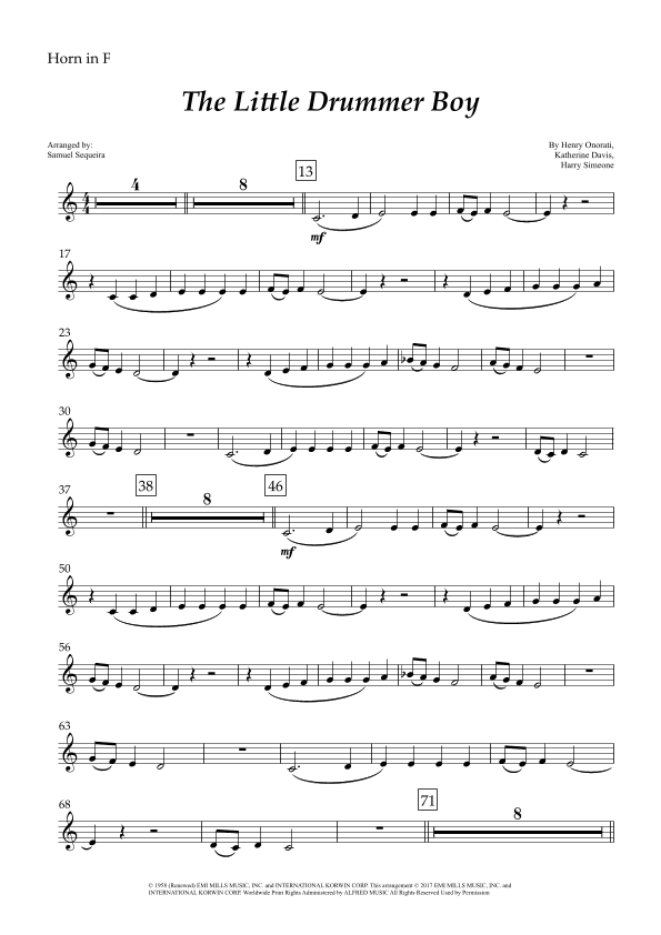 The Little Drummer Boy (arr. Samuel Sequeira)