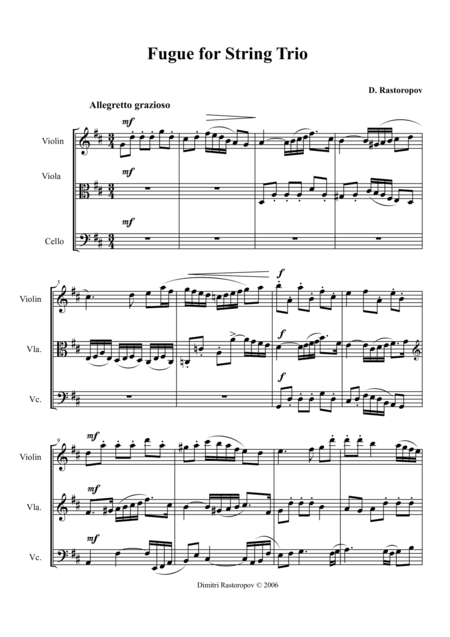 Fugue for string trio