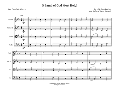 O Lamb of God Most Holy! (arr. Dominic Meccia)