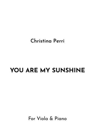 You Are My Sunshine (arr. Jireh J.)