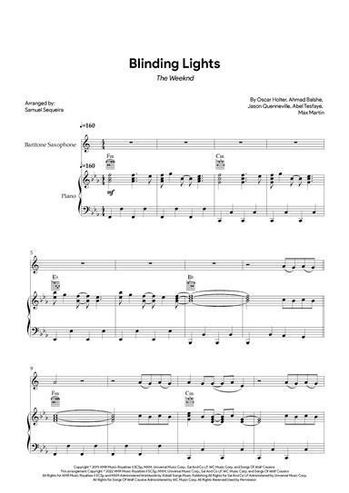 Blinding Lights (arr. Samuel Sequeira)