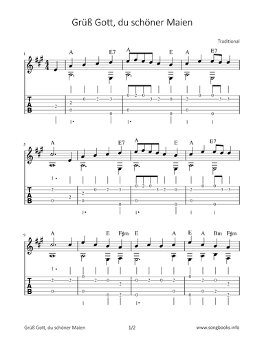 Grüß Gott, du schöner Maien (arr. Bettina Schipp)