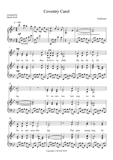 Coventry Carol (arr. Martin Neill)