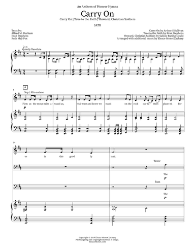 Carry On: A Medley of Pioneer Hymns (arr. Eleace Zachary)