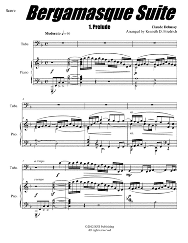 Bergamasque Suite - tuba and piano (arr. Kenneth D. Friedrich)