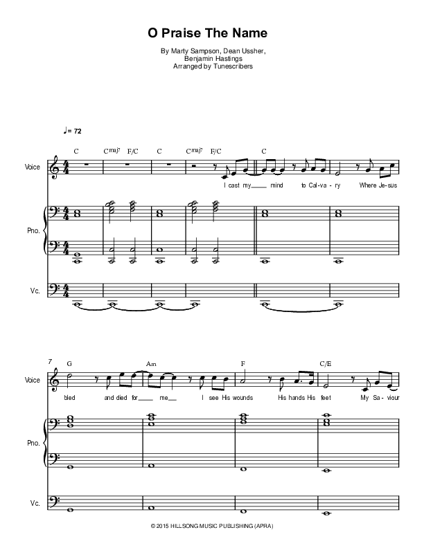 O Praise The Name (arr. Tunescribers)
