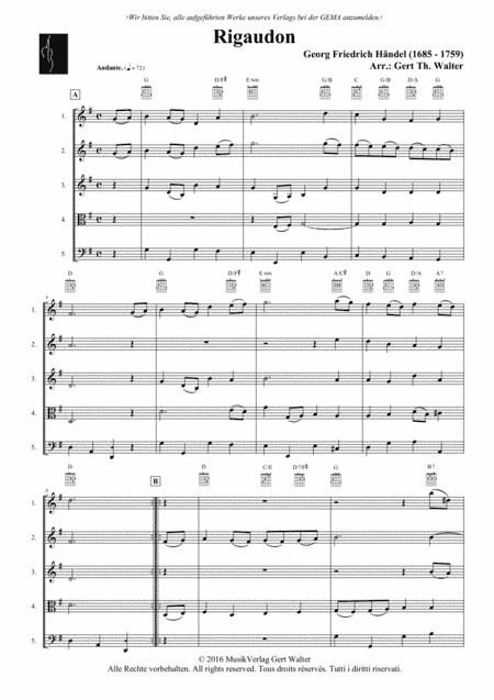 Rigaudon (arr. Gert Th. Walter)