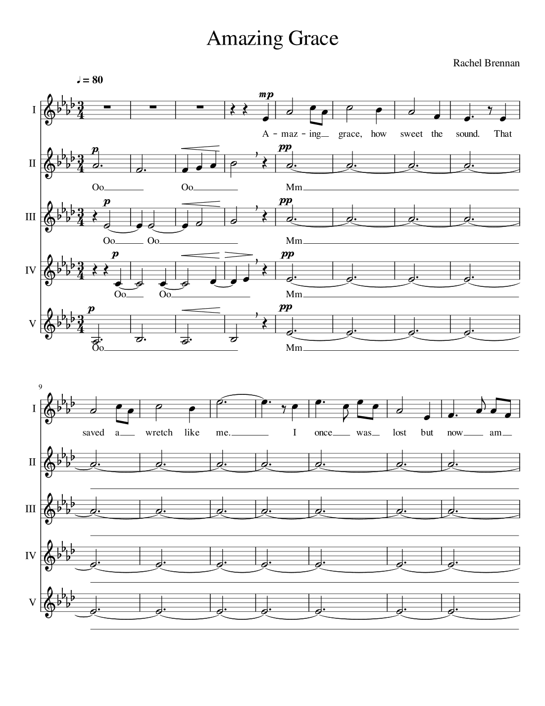 Amazing Grace (arr. Rachel Brennan)