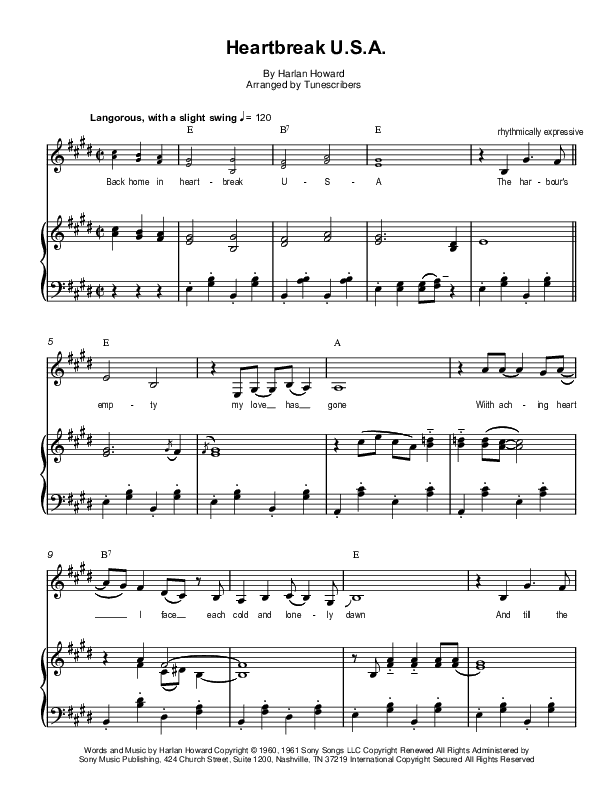 Heartbreak U.S.A. (arr. Tunescribers)