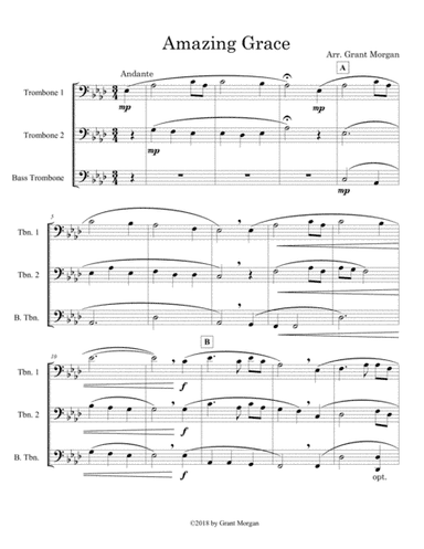 Amazing Grace - Trombone Trio (arr. Grant Morgan)