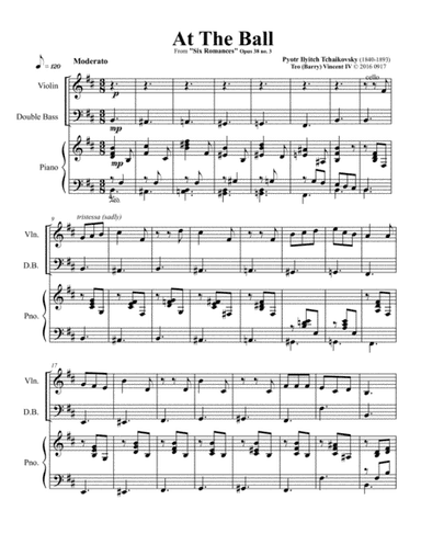 6 Romances, Op.38: III. Amid the Din of the Ball (arr. Teo Barry Vincent)