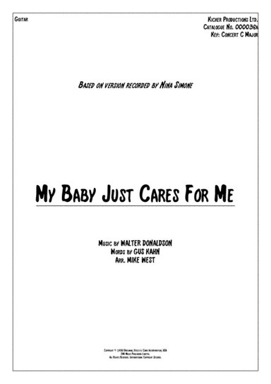 My Baby Just Cares For Me (arr. Mike West)