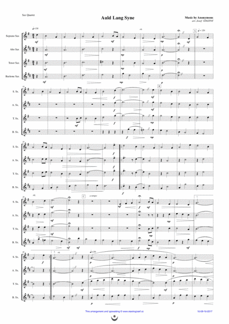 Auld Lang Syne (arr. Josef STASTNY)