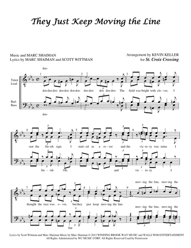 They Just Keep Moving The Line (arr. Kevin Keller)