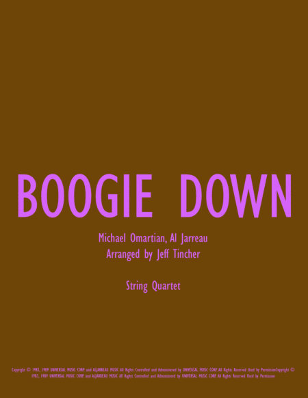 Boogie Down (arr. Jeff Tincher)
