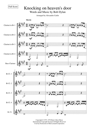 Knockin' On Heaven's Door (arr. Alexandre CARLIN)