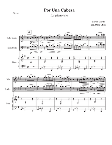Por Una Cabeza (arr. Olive Chen)