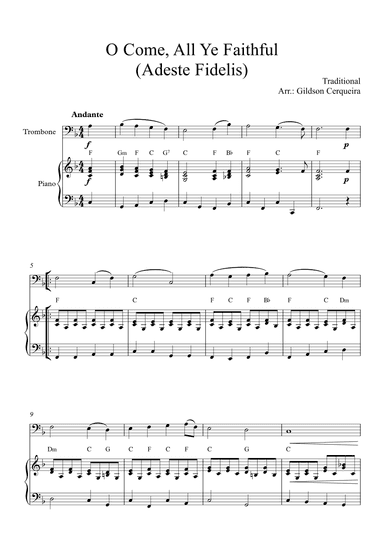 O Come, All Ye Faithful (arr. Gildson Cerqueira)