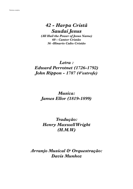 All Hail the Power of Jesus Name ( Saudai Jesus) (arr. Davis Munhoz)