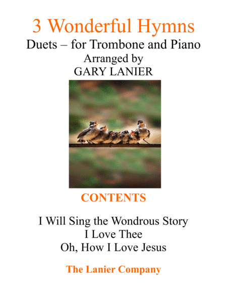 Gary Lanier: 3 WONDERFUL HYMNS (Duets for Trombone & Piano) (arr. Gary Lanier)