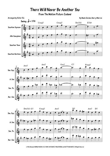 There Will Never Be Another You (arr. Víctor Diz)