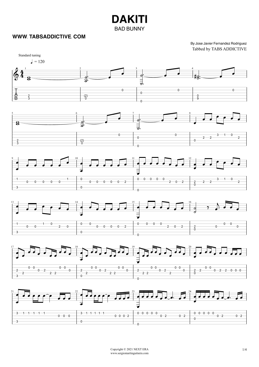 Dakiti (arr. TABS ADDICTIVE)